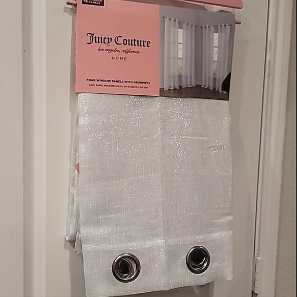 Juicy Couture Home Four Shimmery Window Panels w/Grommets - Picture 5 of 6